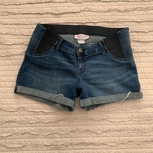 Maternity jean shorts